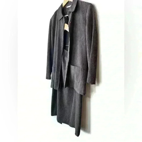 Vintage Y2K St Michael Marks & Spencer Womens Grey Feminine Shirt Skirt Set - Picture 2 of 16